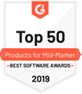 Top 50 products for mid-market award 2019